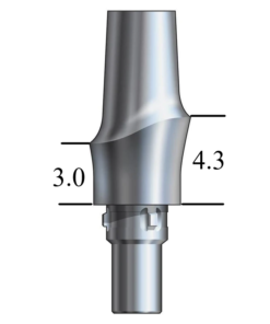 CAMLOG® Screw-Line-compatible 4.3mm Esthetic Abutment Straight, Anterior