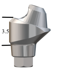 MegaGen AnyRidge®-compatible 17° Multi-Unit Abutment X 3.5mm