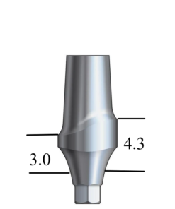 Hiossen® HG-compatible Mini Esthetic Abutment Straight, Anterior