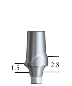 Hiossen® HG-compatible Mini Esthetic Abutment Straight, Posterior