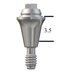 Hiossen® HG-compatible Mini Straight Multi-Unit Abutment X 3.5mm