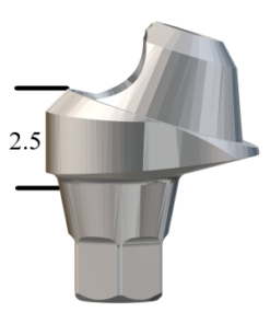 Hiossen® HG-compatible Mini 17° Multi-Unit Abutment X 2.5mm