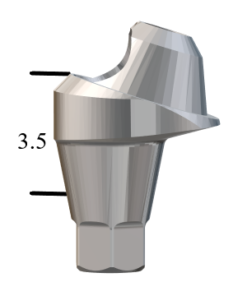 Hiossen® HG-compatible Mini 17° Multi-Unit Abutment X 3.5mm
