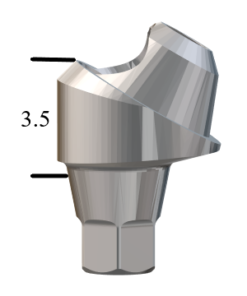 Hiossen® HG-compatible Mini 30° Multi-Unit Abutment X 3.5mm