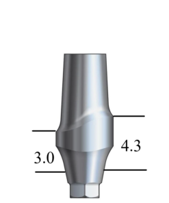Hiossen® HG-compatible Regular Esthetic Abutment Straight, Anterior