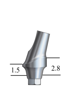 Hiossen® HG-compatible Regular Esthetic Abutment 15° Angle, Posterior