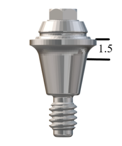 Hiossen® HG-compatible Regular Straight Multi-Unit Abutment X 1.5mm