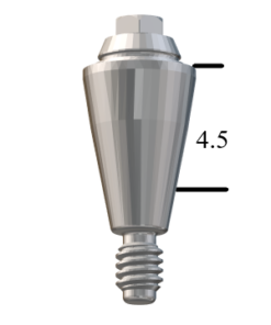 Hiossen® HG-compatible Regular Straight Multi-Unit Abutment X 4.5mm