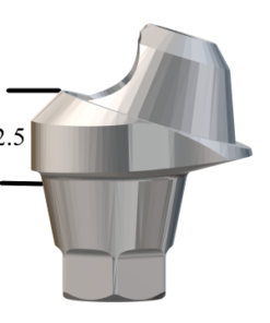 Hiossen® HG-compatible Regular 17° Multi-Unit Abutment X 2.5mm