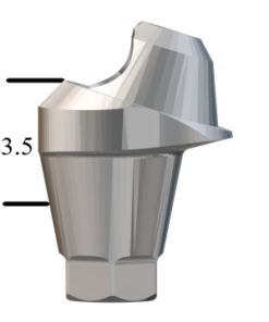Hiossen® HG-compatible Regular 17° Multi-Unit Abutment X 3.5mm