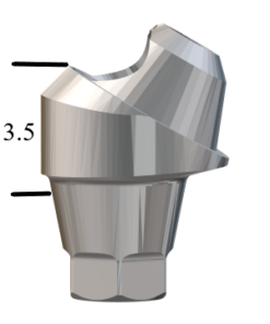 Hiossen® HG-compatible Regular 30° Multi-Unit Abutment X 3.5mm