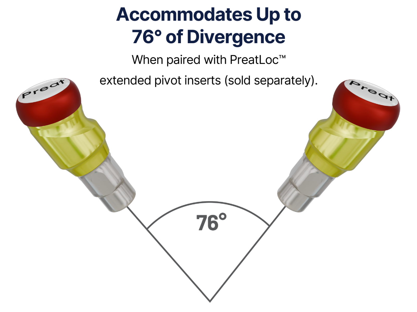 PreatLoc™ Zimmer™ TSV-compatible 4.5mm 18° Angled Abutment 5mm - Image 2